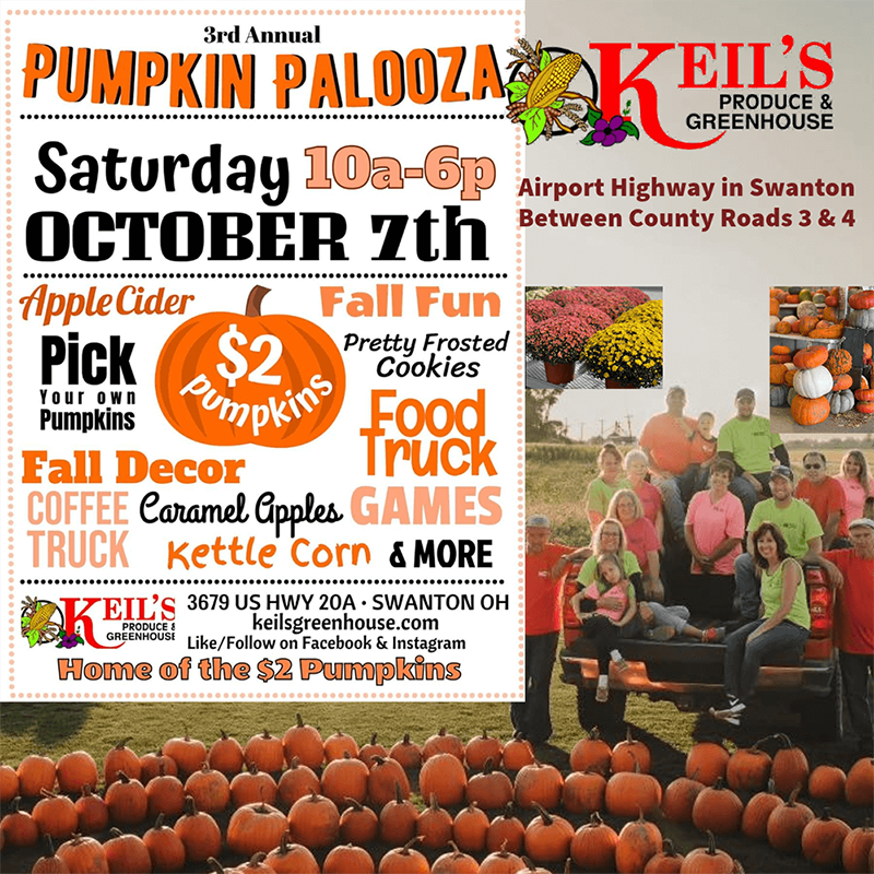 3rd Annual Pumpkin Palooza at Keil's Produce and Greenhouse, October 7 2023