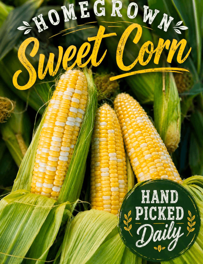 Homegrown sweet corn picked daily from Keil's Produce and Greenhouse in Swanton.
