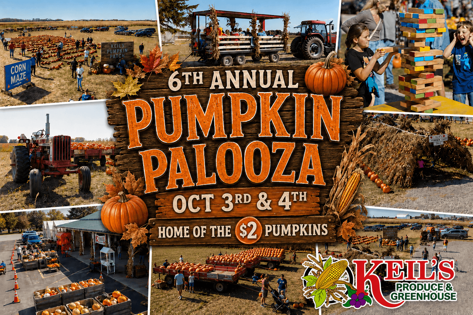 Pumpkin Palooza 2026 at Keil's Produce and Greenhouse in Swanton. Fall festival for the family.